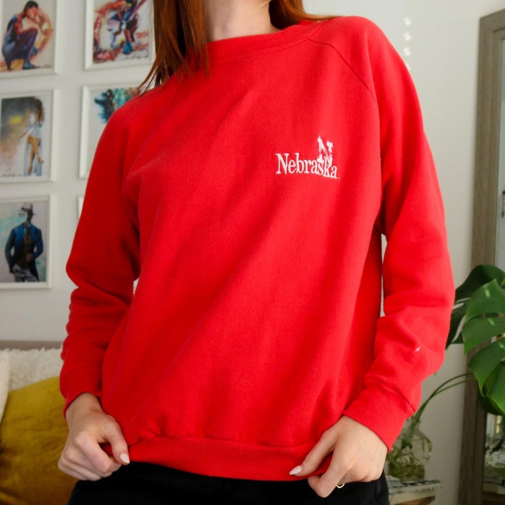 vintage 90s nebraska huskers crewneck sweatshirt